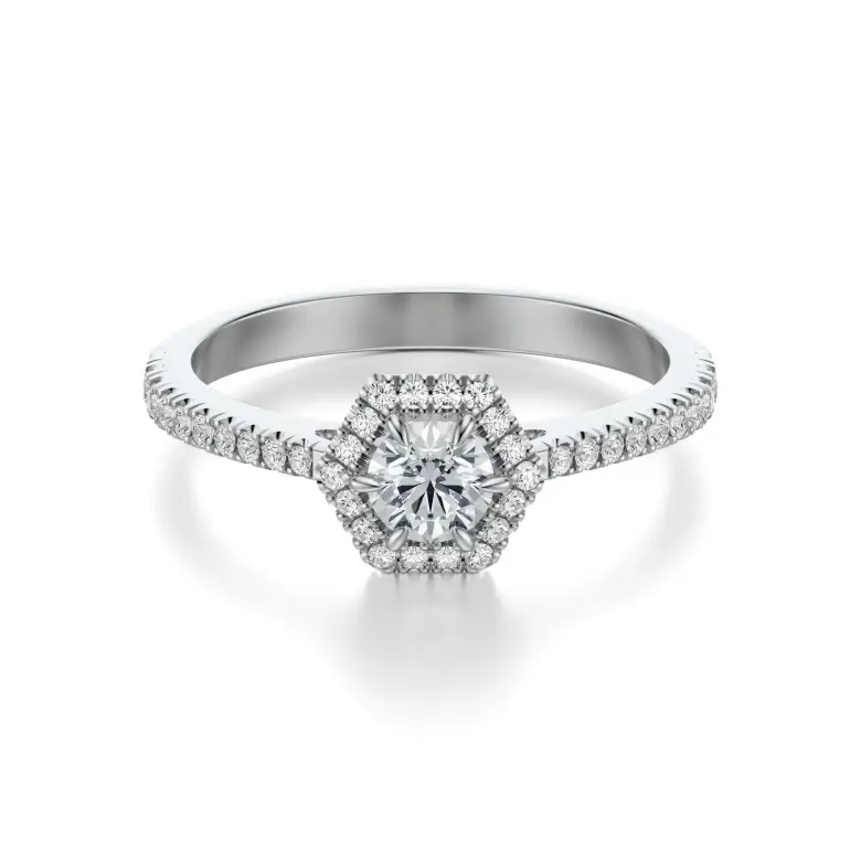 Pierścionek białe złoto z diamentami AJPZ_076